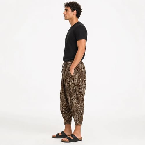 Pantalon Unisex /capri 3/4 Animal Print Jaguar Tulum Style
